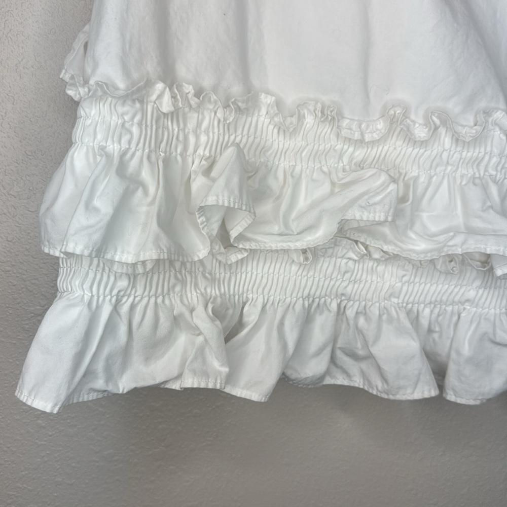 J. Crew‎ Ruffle Skirt in White Cotton-Poplin - size 8 - Picture 10 of 15